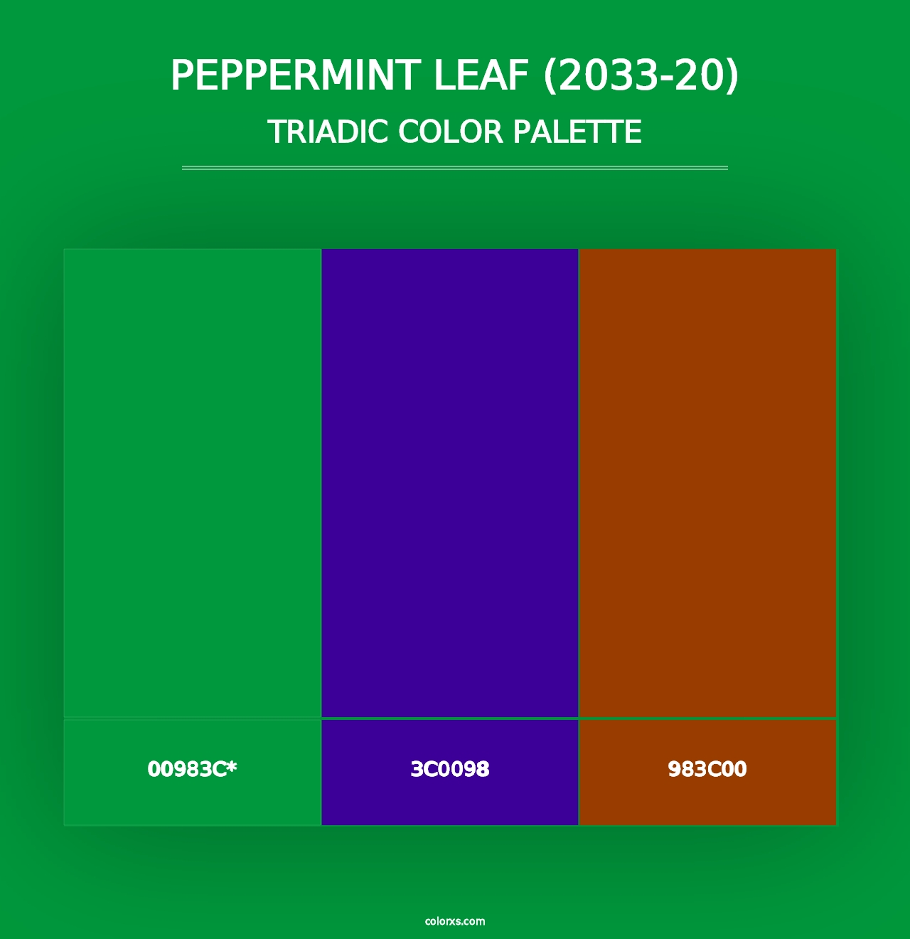 Peppermint Leaf (2033-20) - Triadic Color Palette