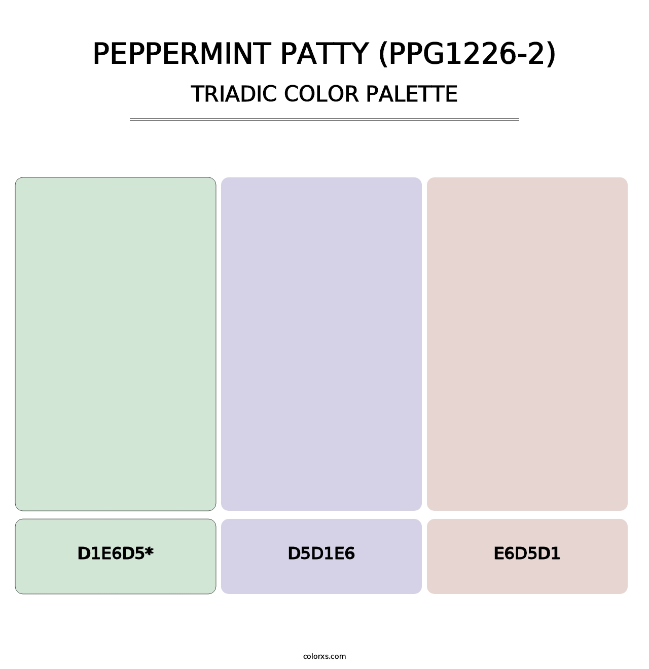 Peppermint Patty (PPG1226-2) - Triadic Color Palette