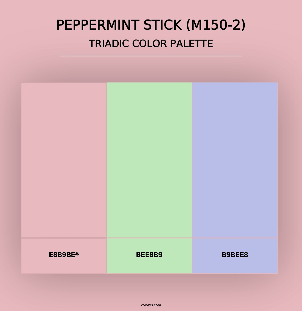 Peppermint Stick (M150-2) - Triadic Color Palette