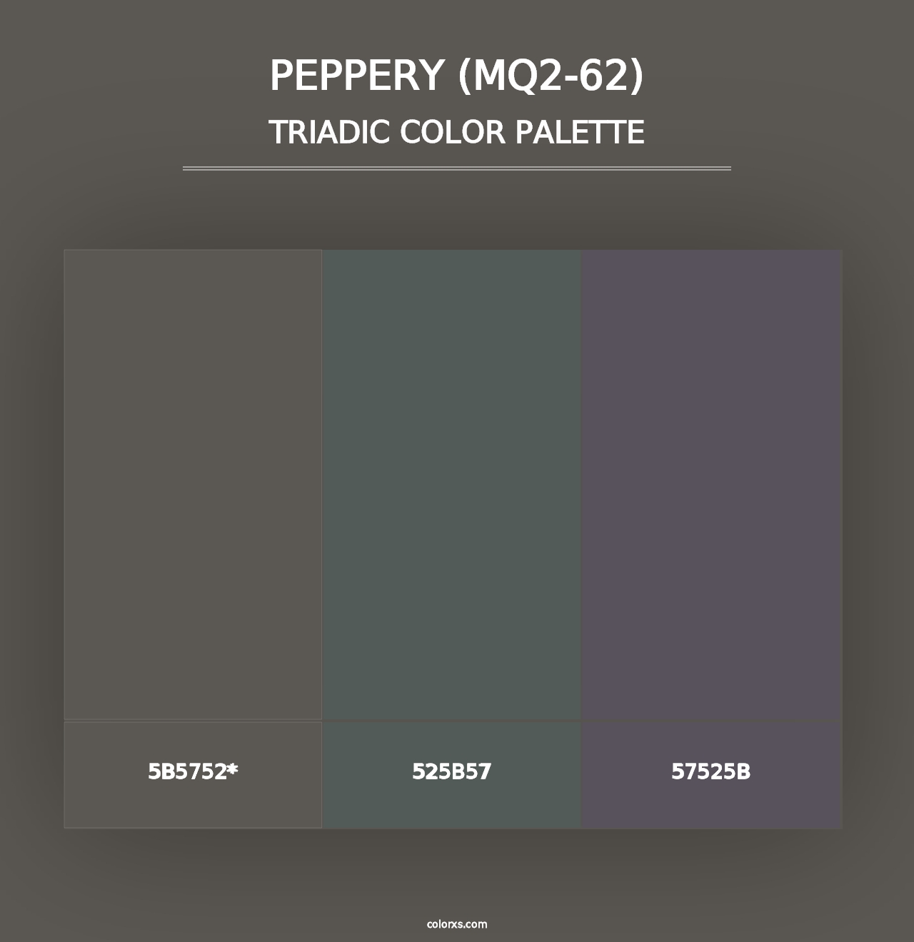 Peppery (MQ2-62) - Triadic Color Palette