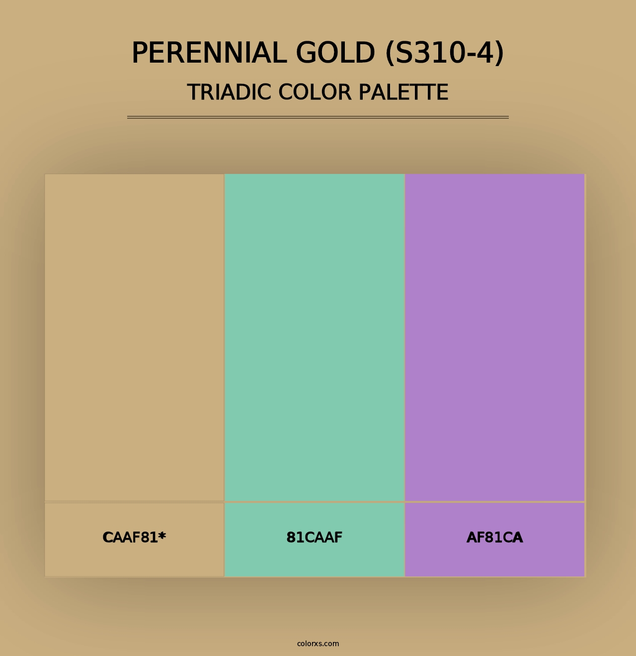 Perennial Gold (S310-4) - Triadic Color Palette