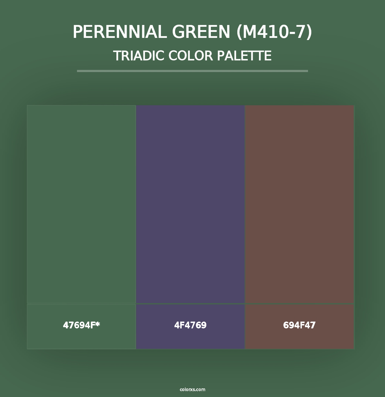 Perennial Green (M410-7) - Triadic Color Palette