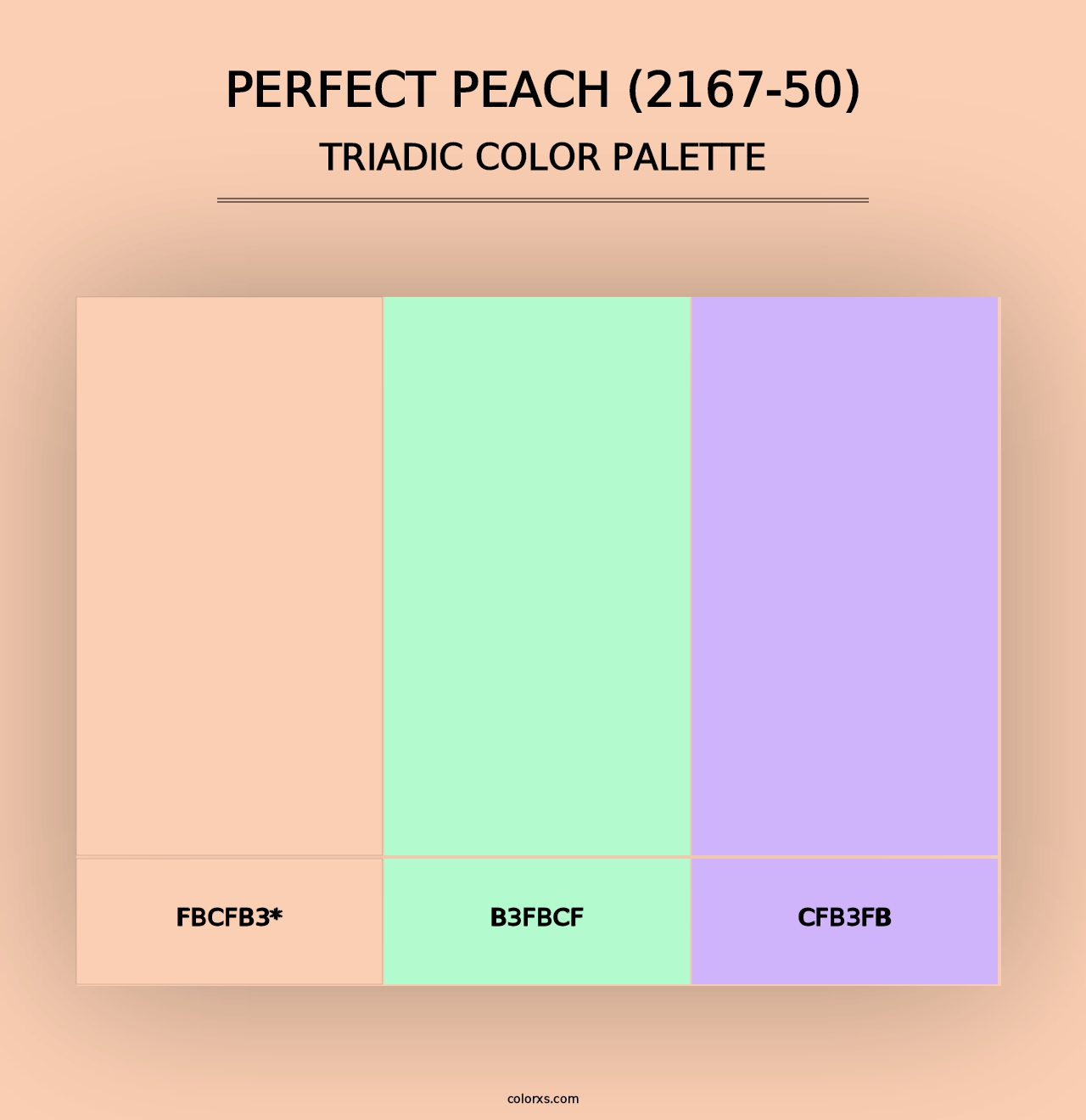 Perfect Peach (2167-50) - Triadic Color Palette