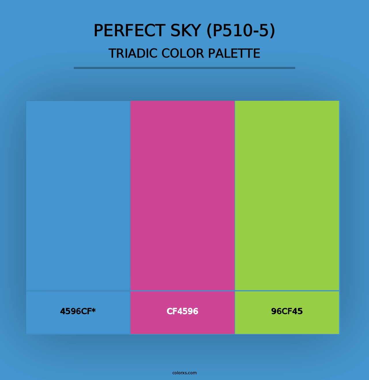 Perfect Sky (P510-5) - Triadic Color Palette