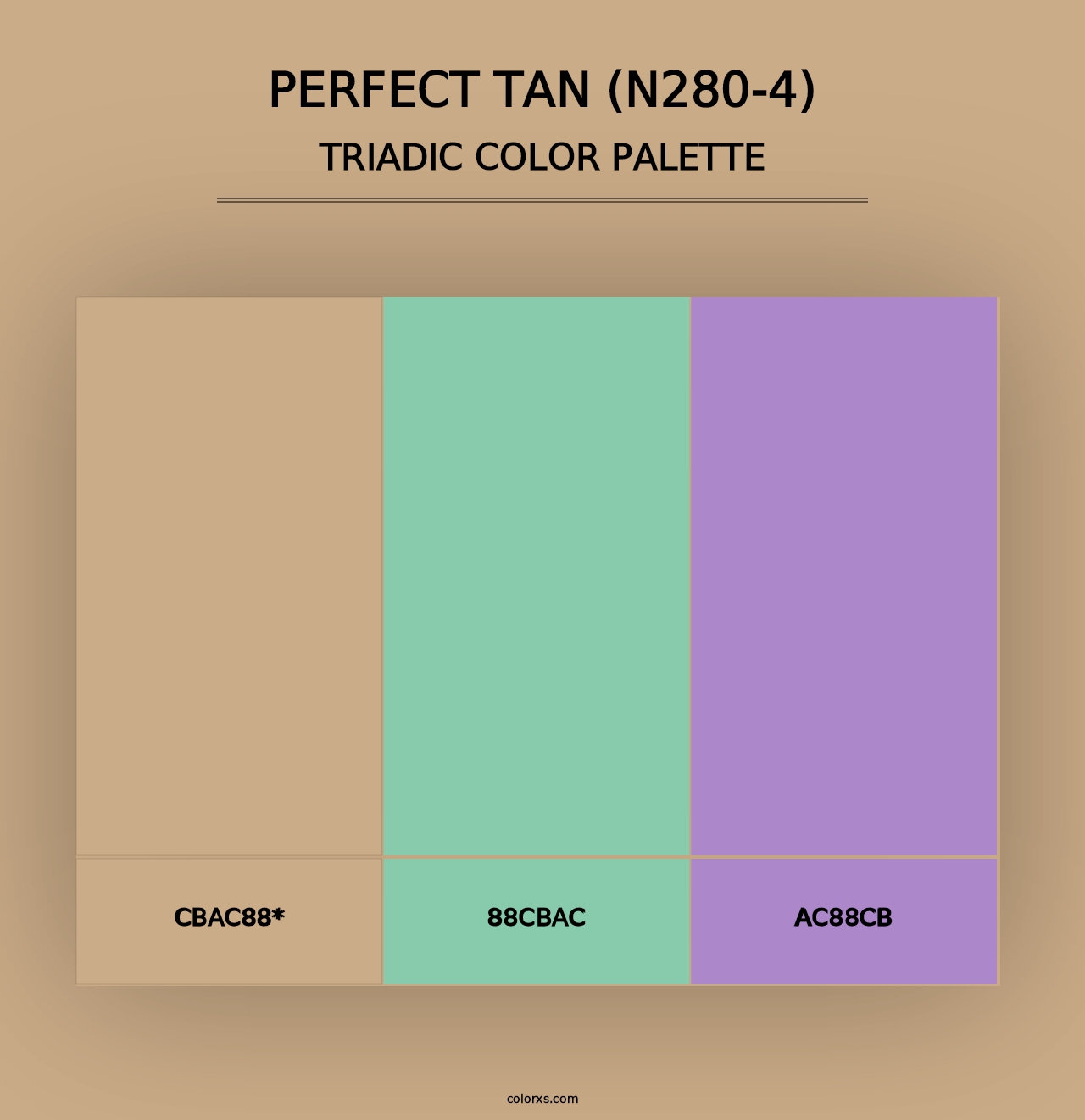 Perfect Tan (N280-4) - Triadic Color Palette