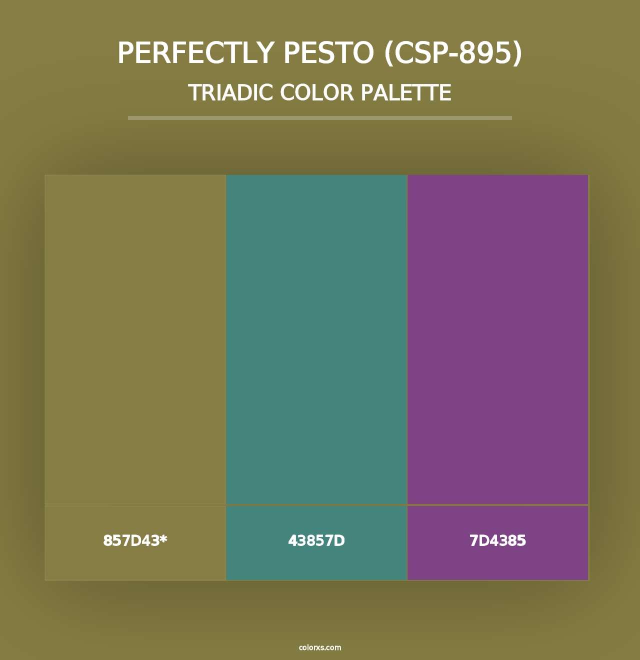 Perfectly Pesto (CSP-895) - Triadic Color Palette