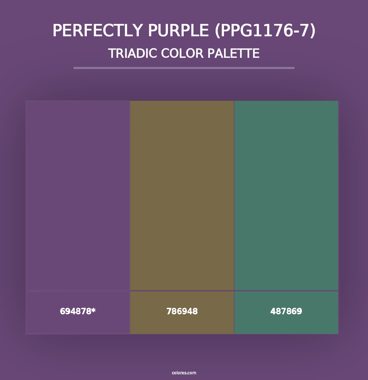 Perfectly Purple (PPG1176-7) - Triadic Color Palette