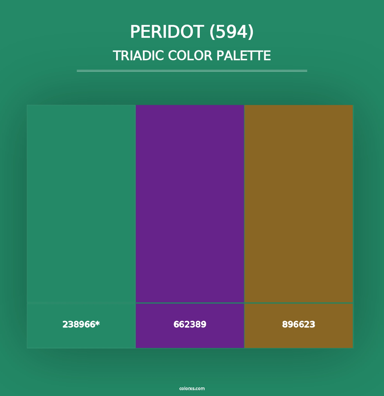 Peridot (594) - Triadic Color Palette