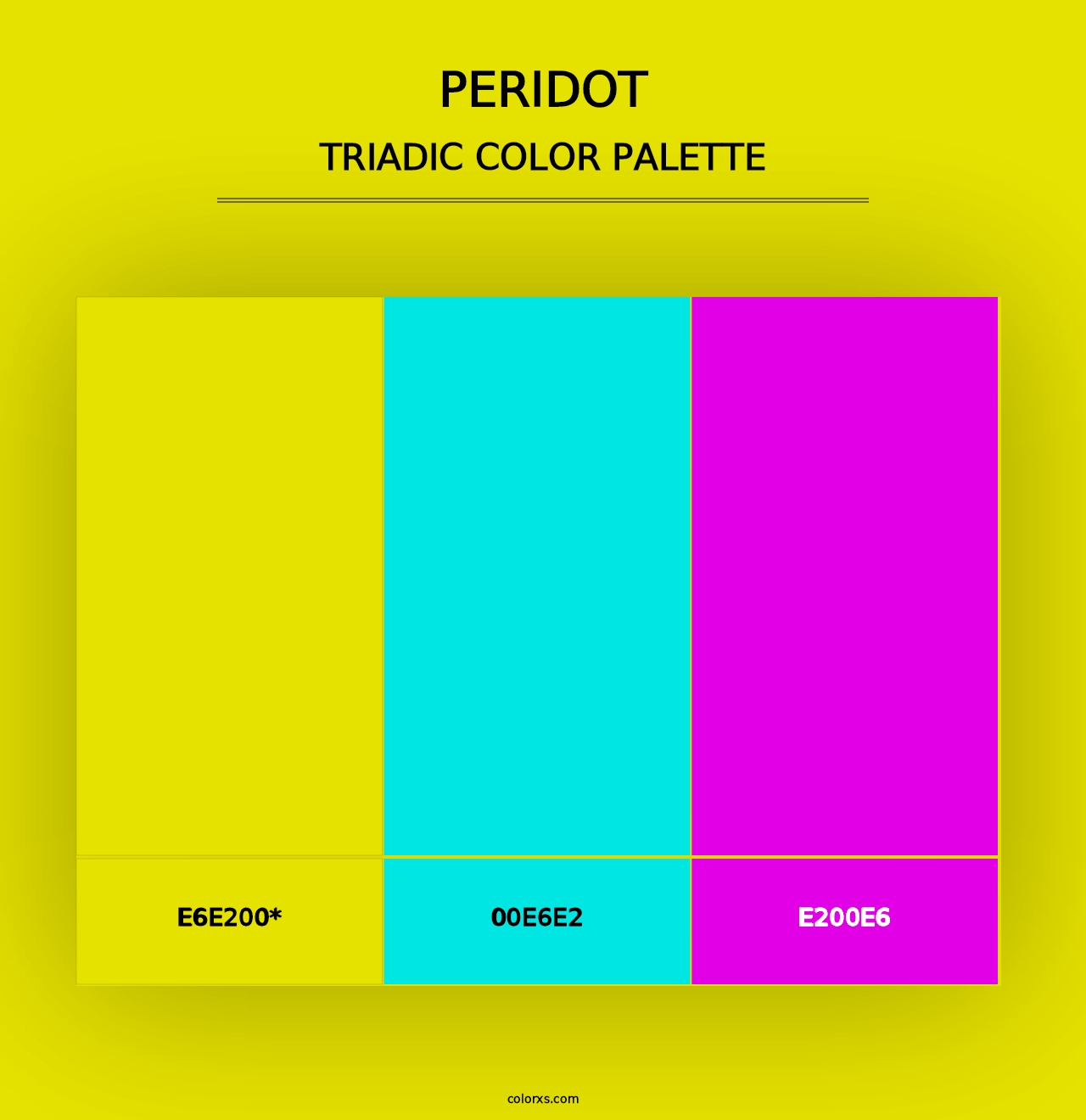 Peridot - Triadic Color Palette