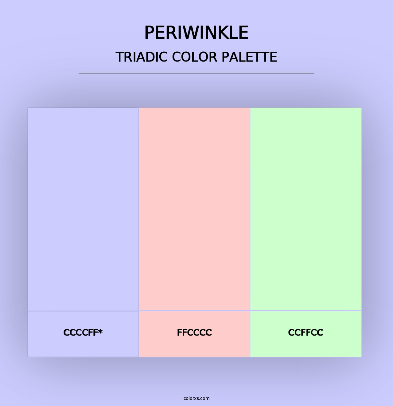 Periwinkle - Triadic Color Palette