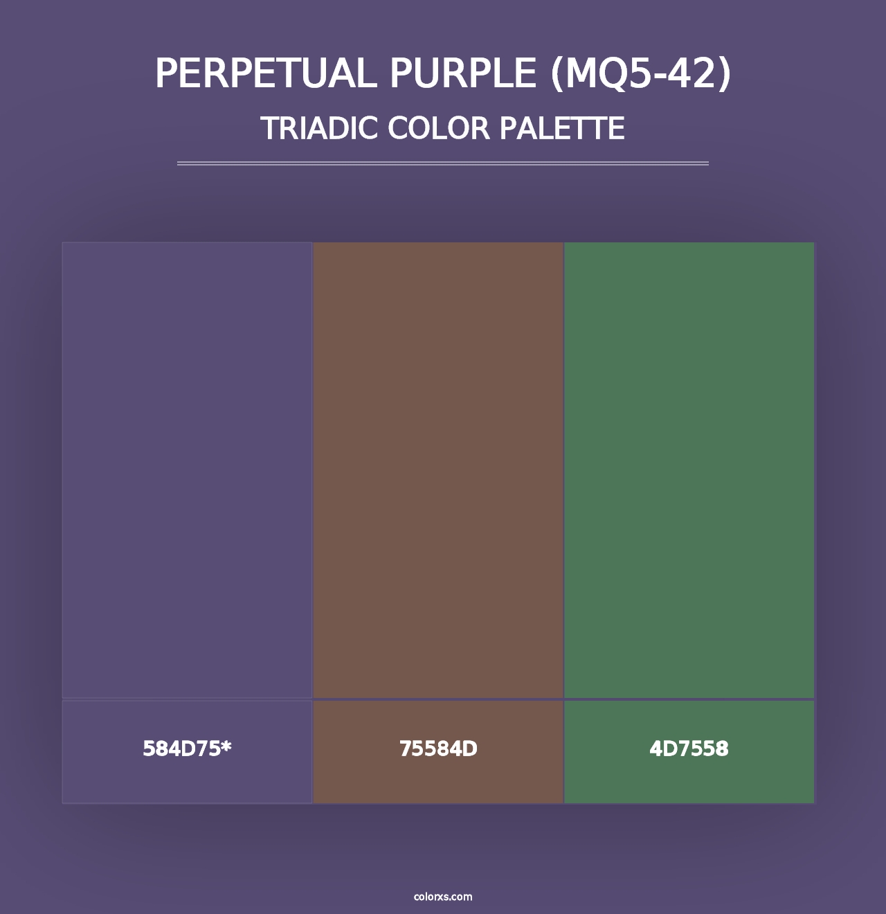 Perpetual Purple (MQ5-42) - Triadic Color Palette