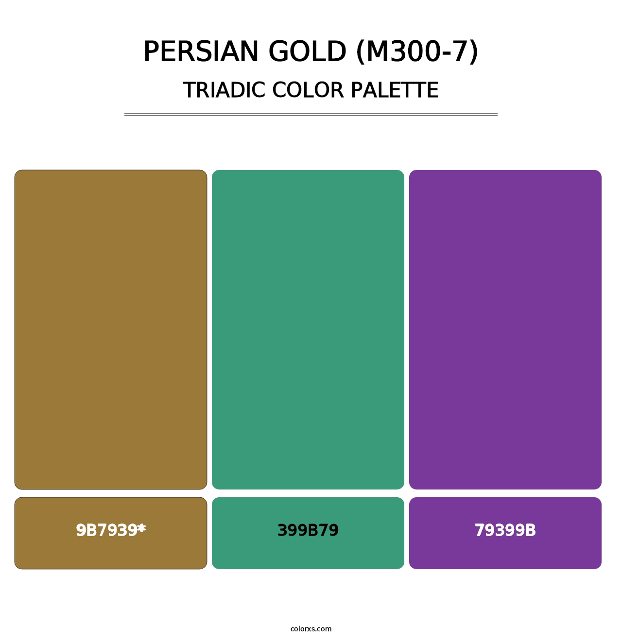 Persian Gold (M300-7) - Triadic Color Palette