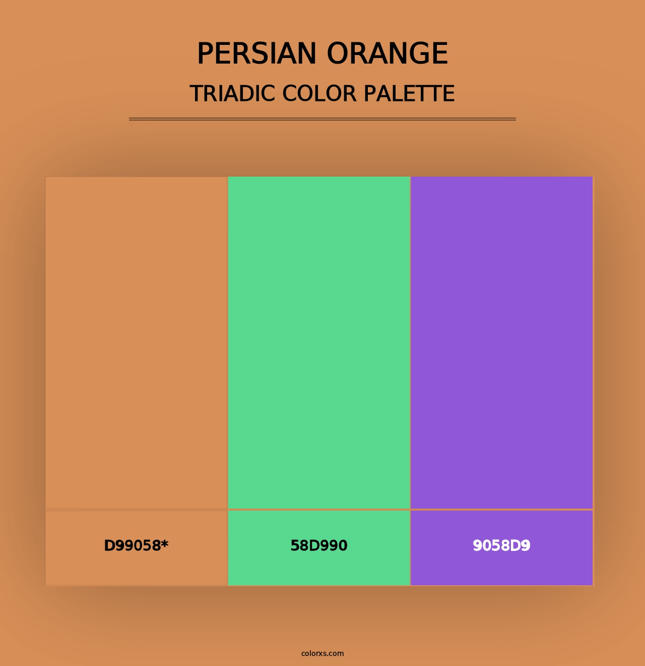 Persian Orange - Triadic Color Palette