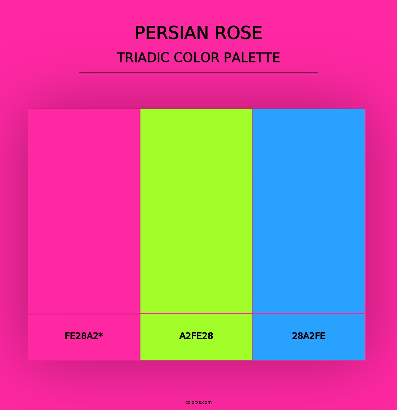 Persian Rose - Triadic Color Palette