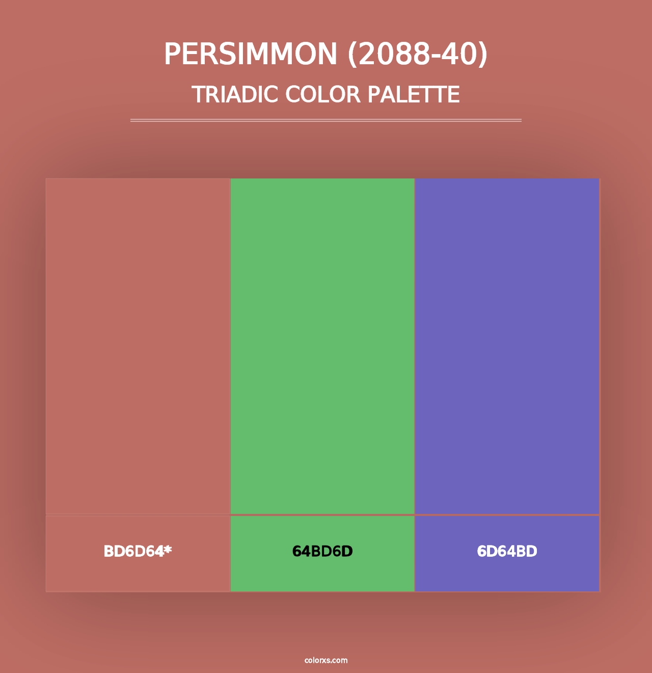 Persimmon (2088-40) - Triadic Color Palette