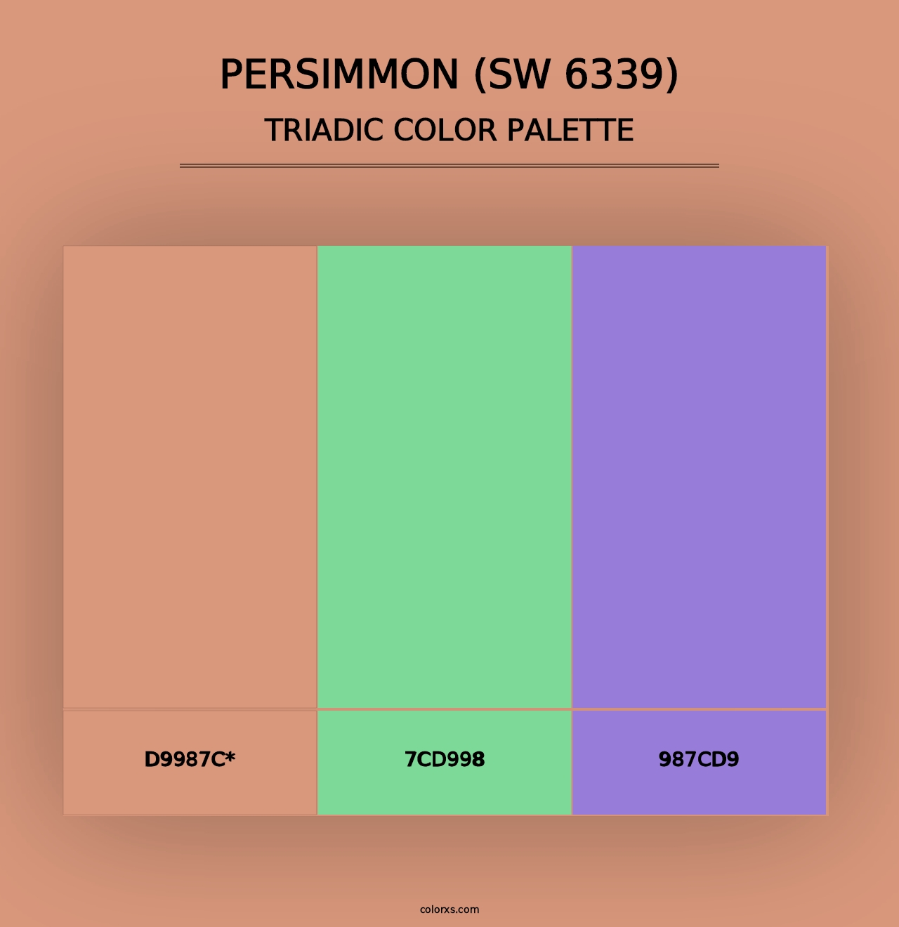 Persimmon (SW 6339) - Triadic Color Palette