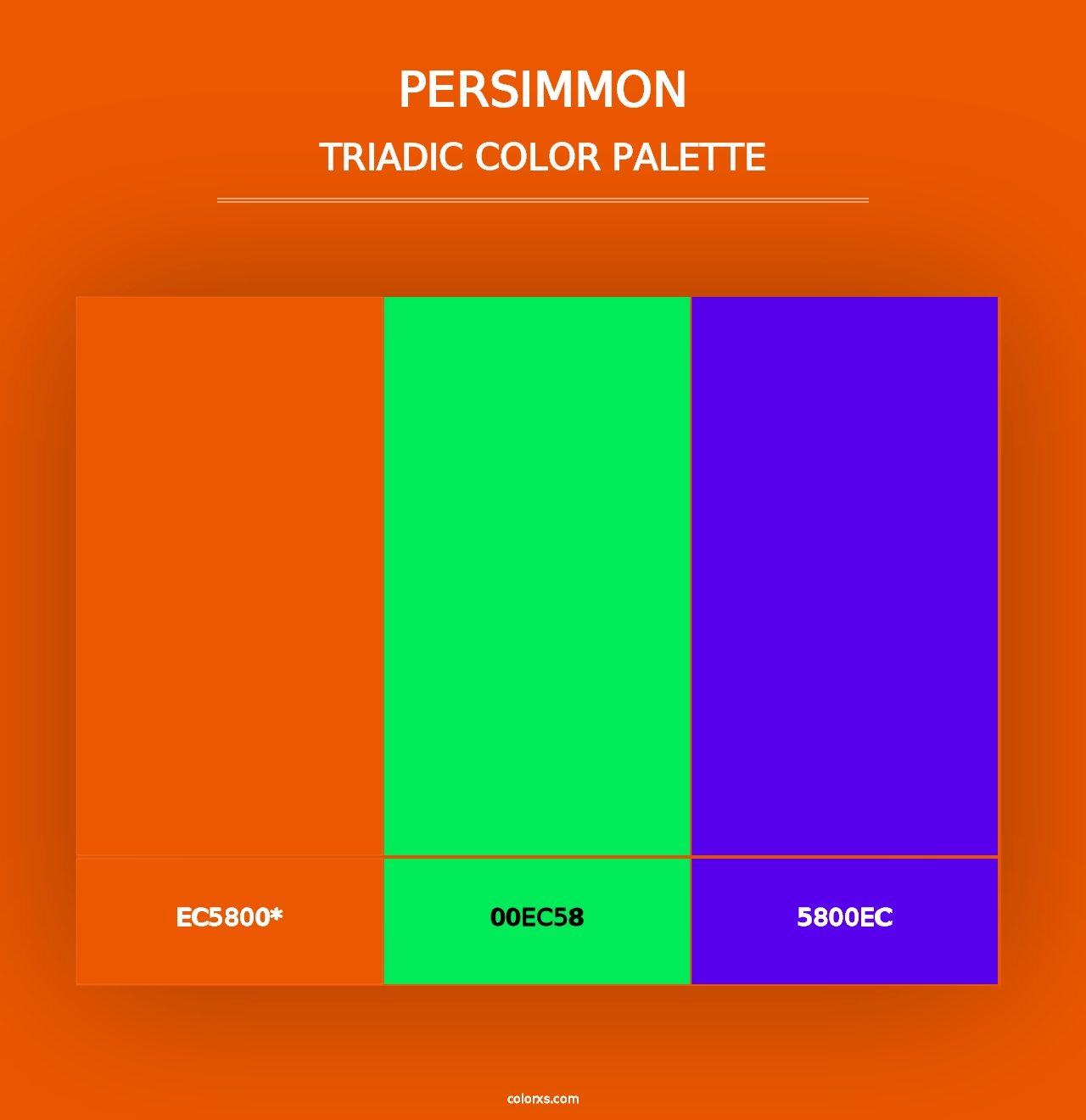 Persimmon - Triadic Color Palette