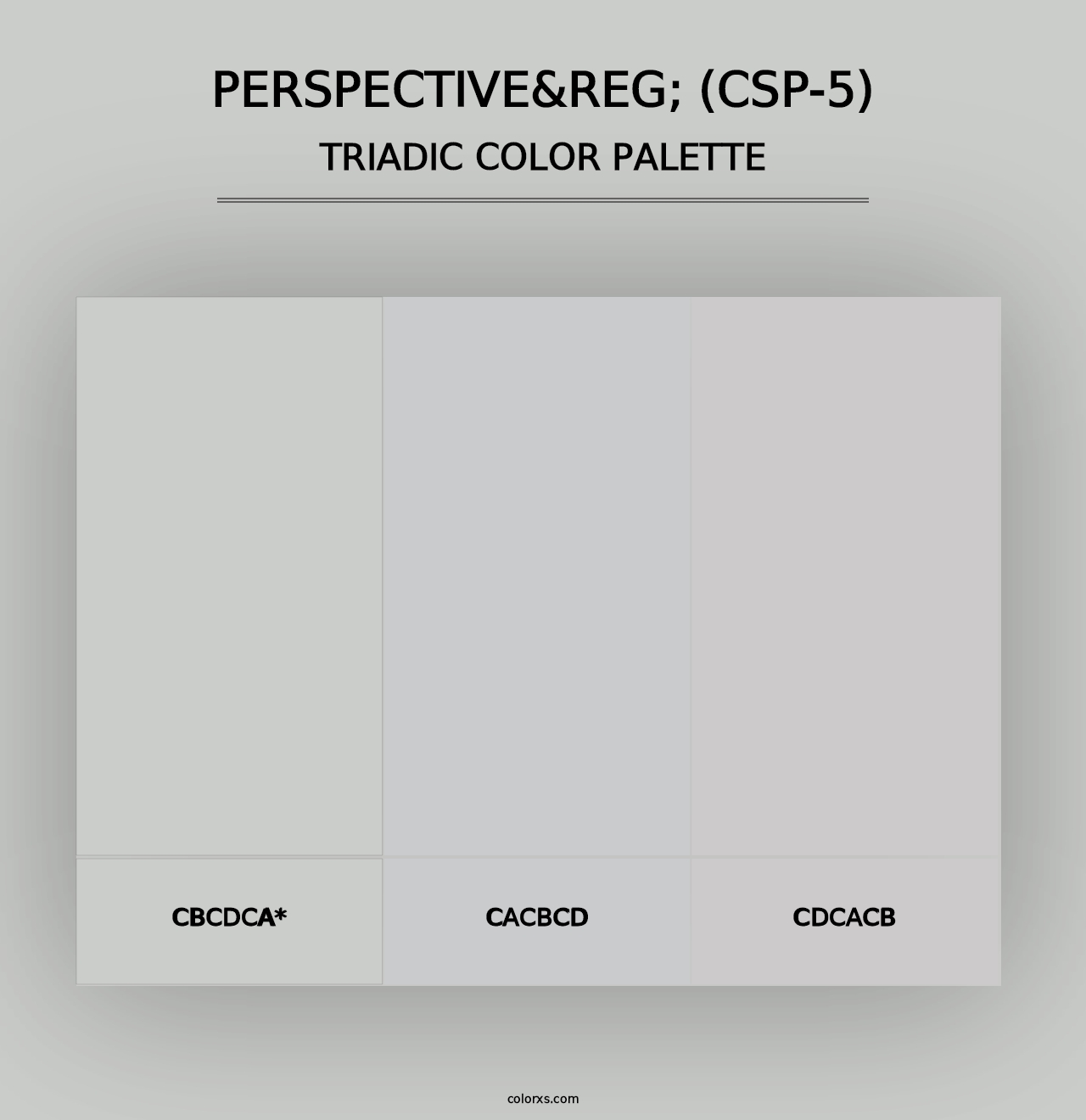 Perspective&reg; (CSP-5) - Triadic Color Palette