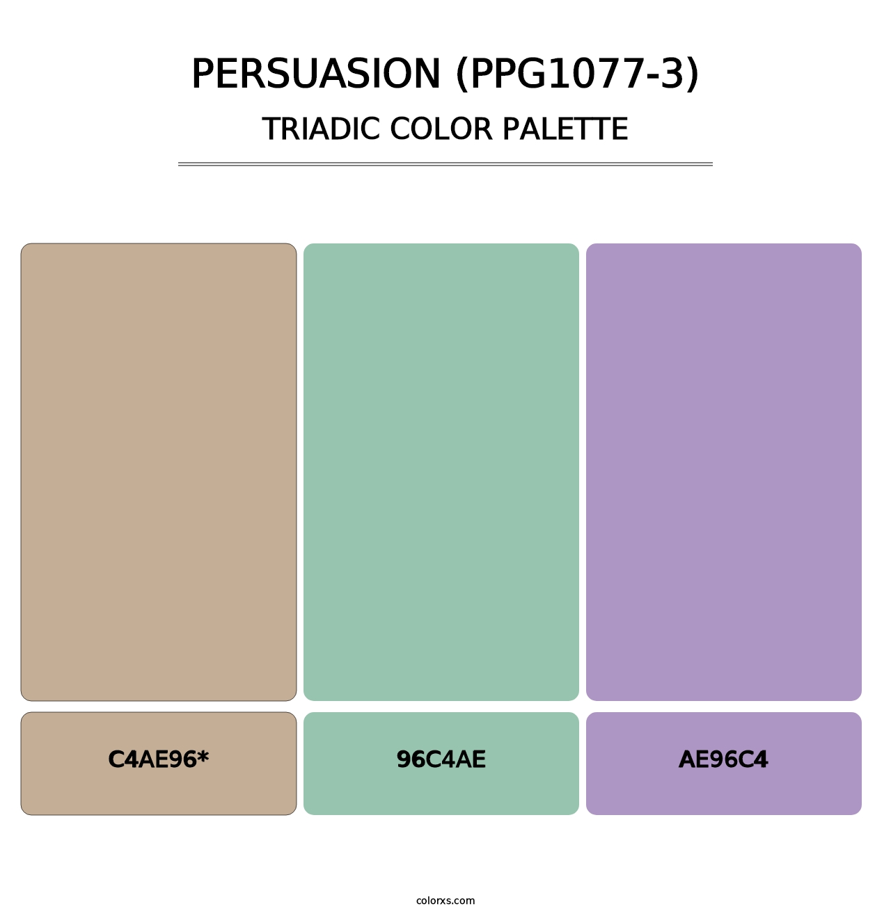 Persuasion (PPG1077-3) - Triadic Color Palette