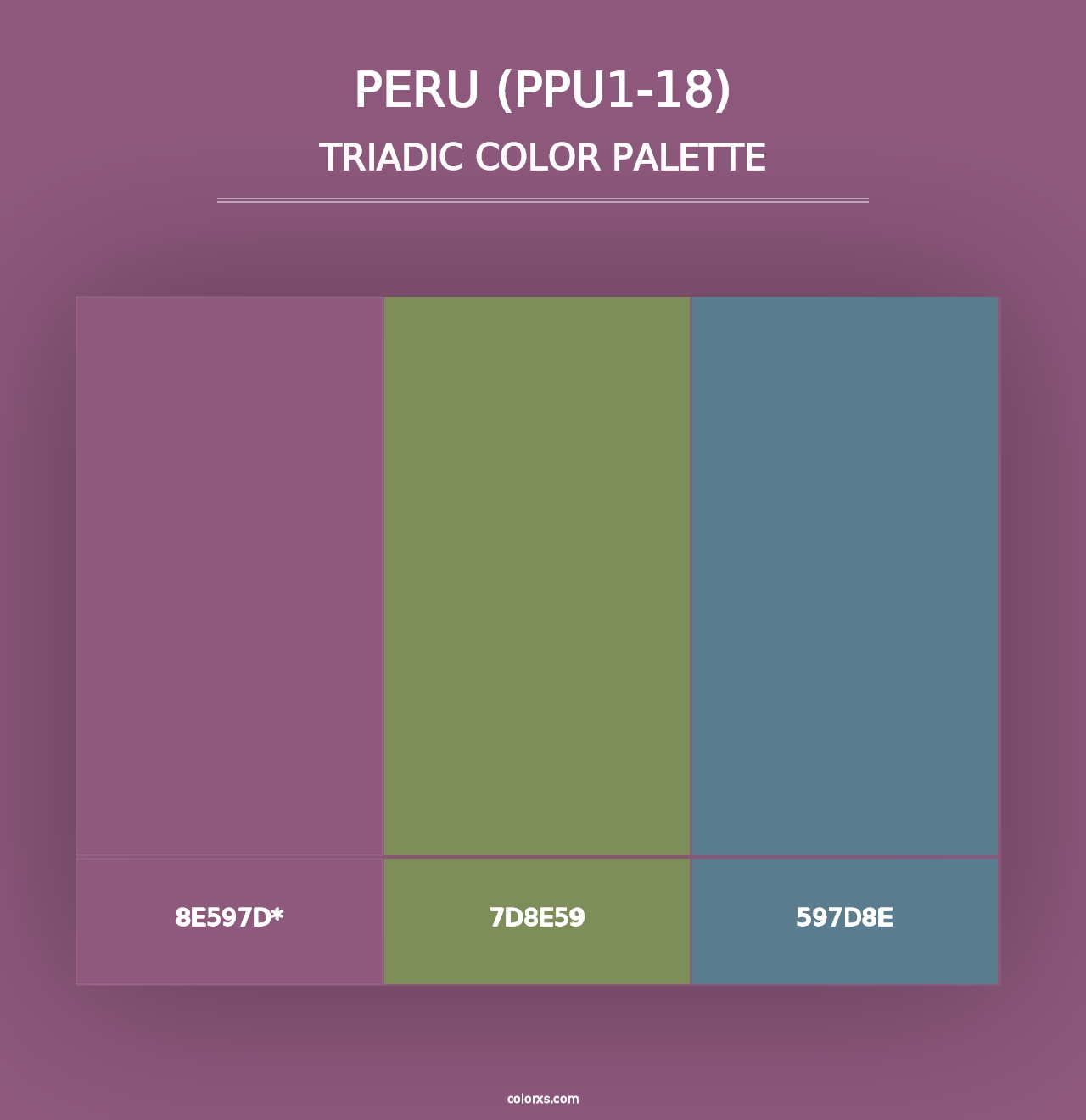 Peru (PPU1-18) - Triadic Color Palette