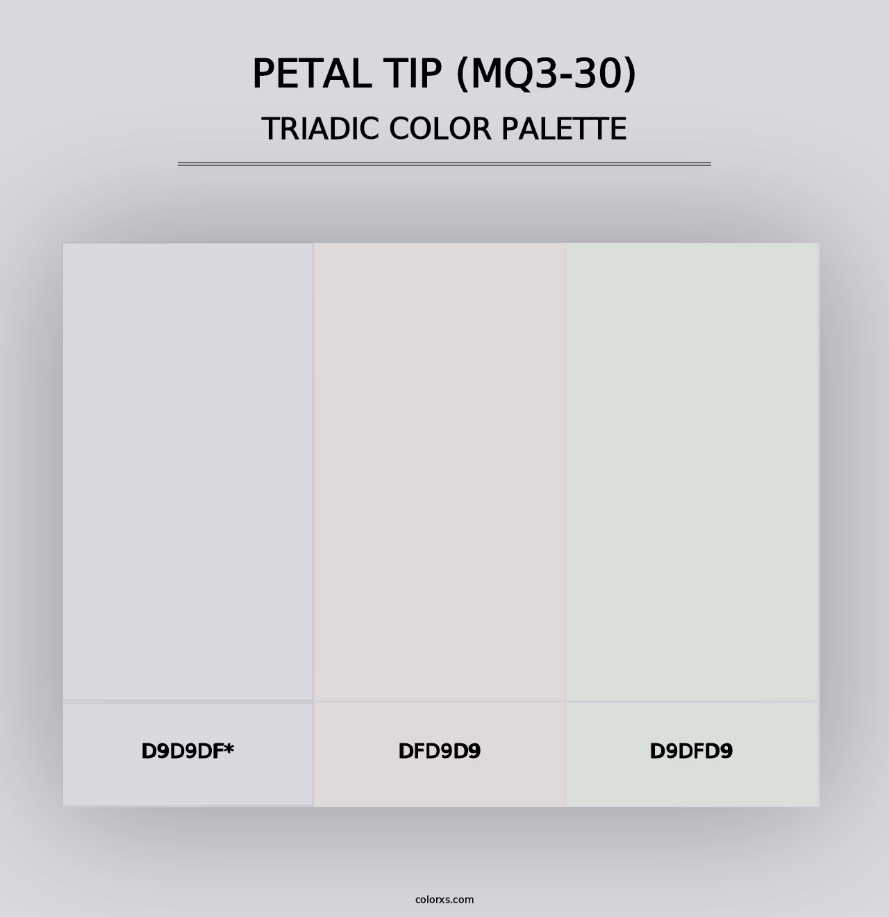 Petal Tip (MQ3-30) - Triadic Color Palette