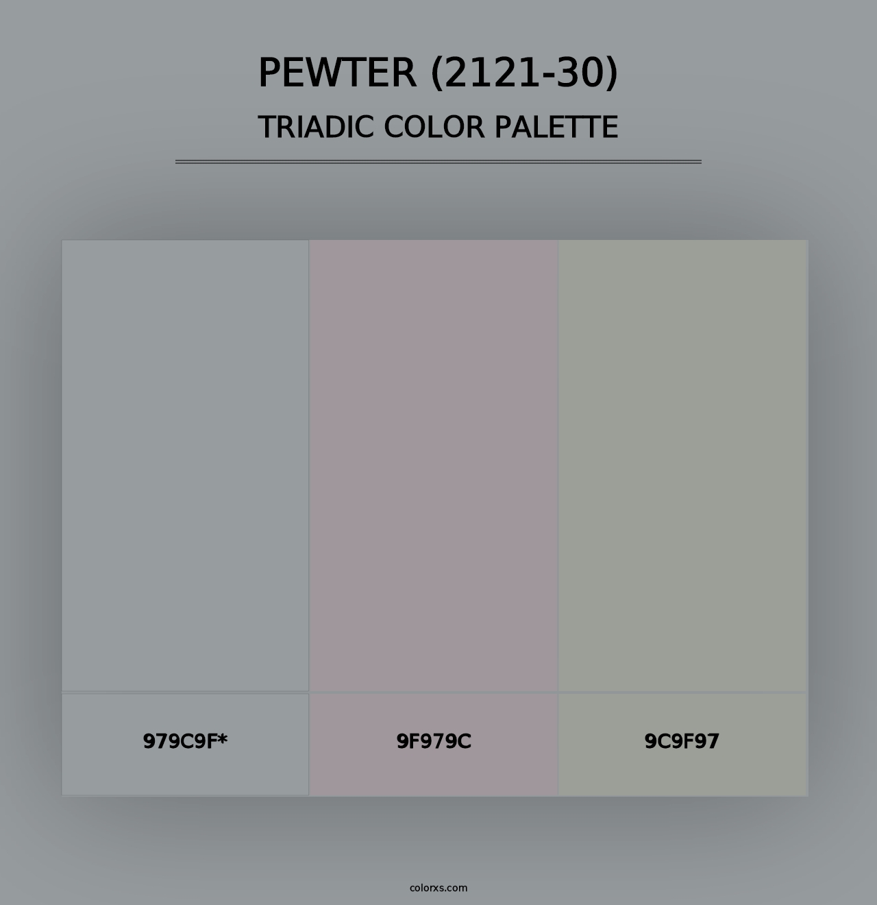 Pewter (2121-30) - Triadic Color Palette