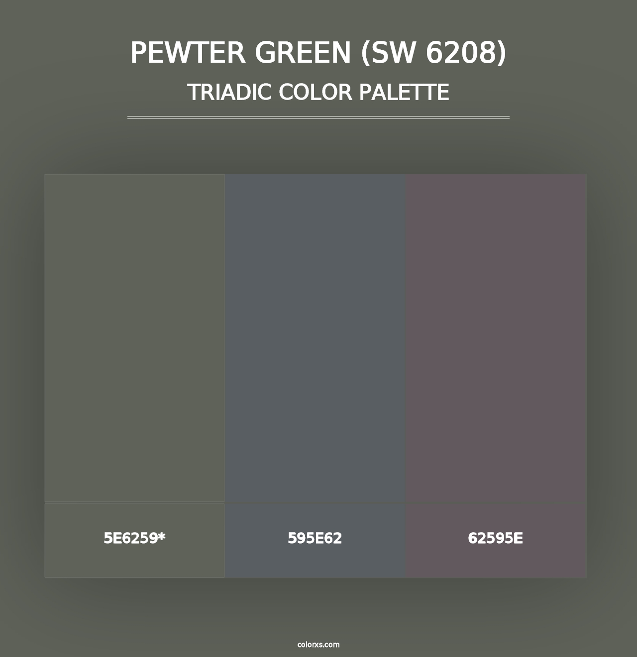 Pewter Green (SW 6208) - Triadic Color Palette