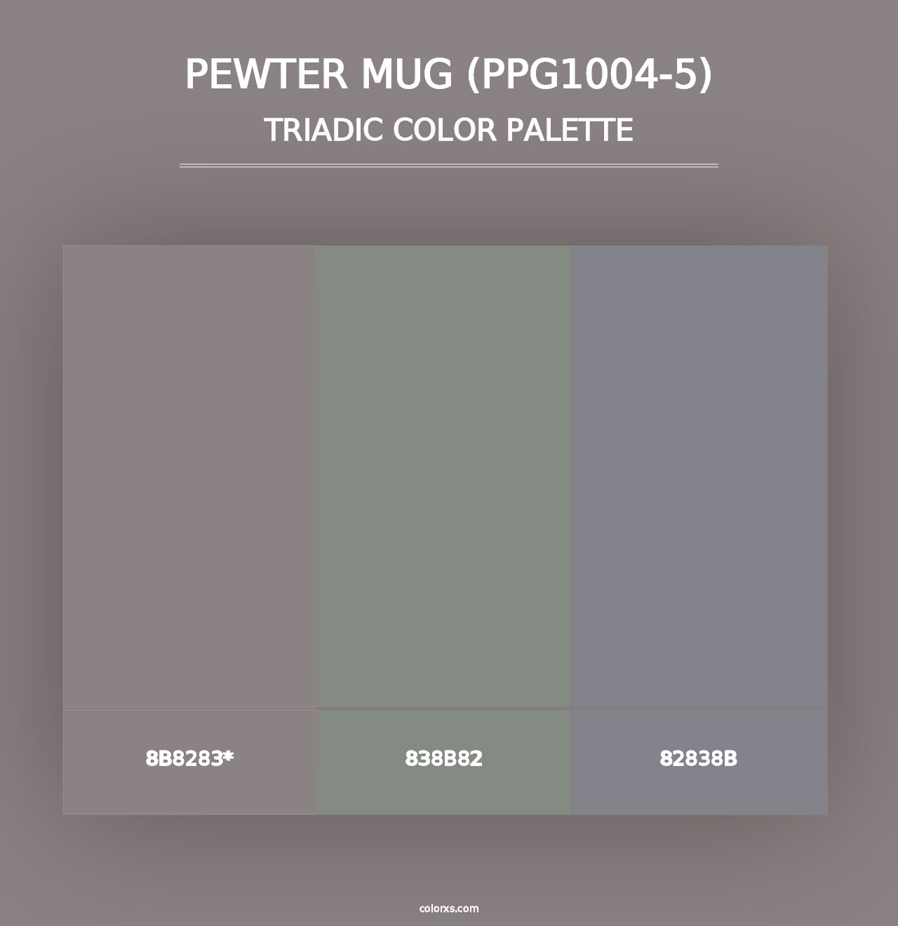 Pewter Mug (PPG1004-5) - Triadic Color Palette