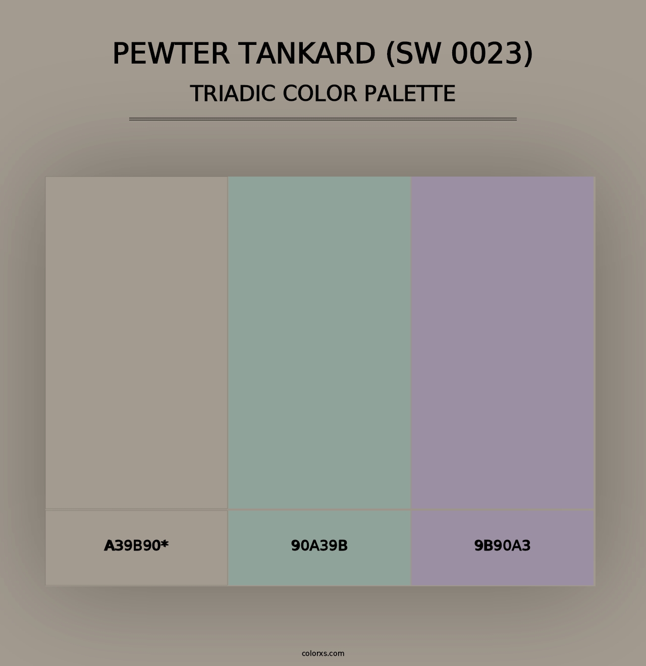 Pewter Tankard (SW 0023) - Triadic Color Palette