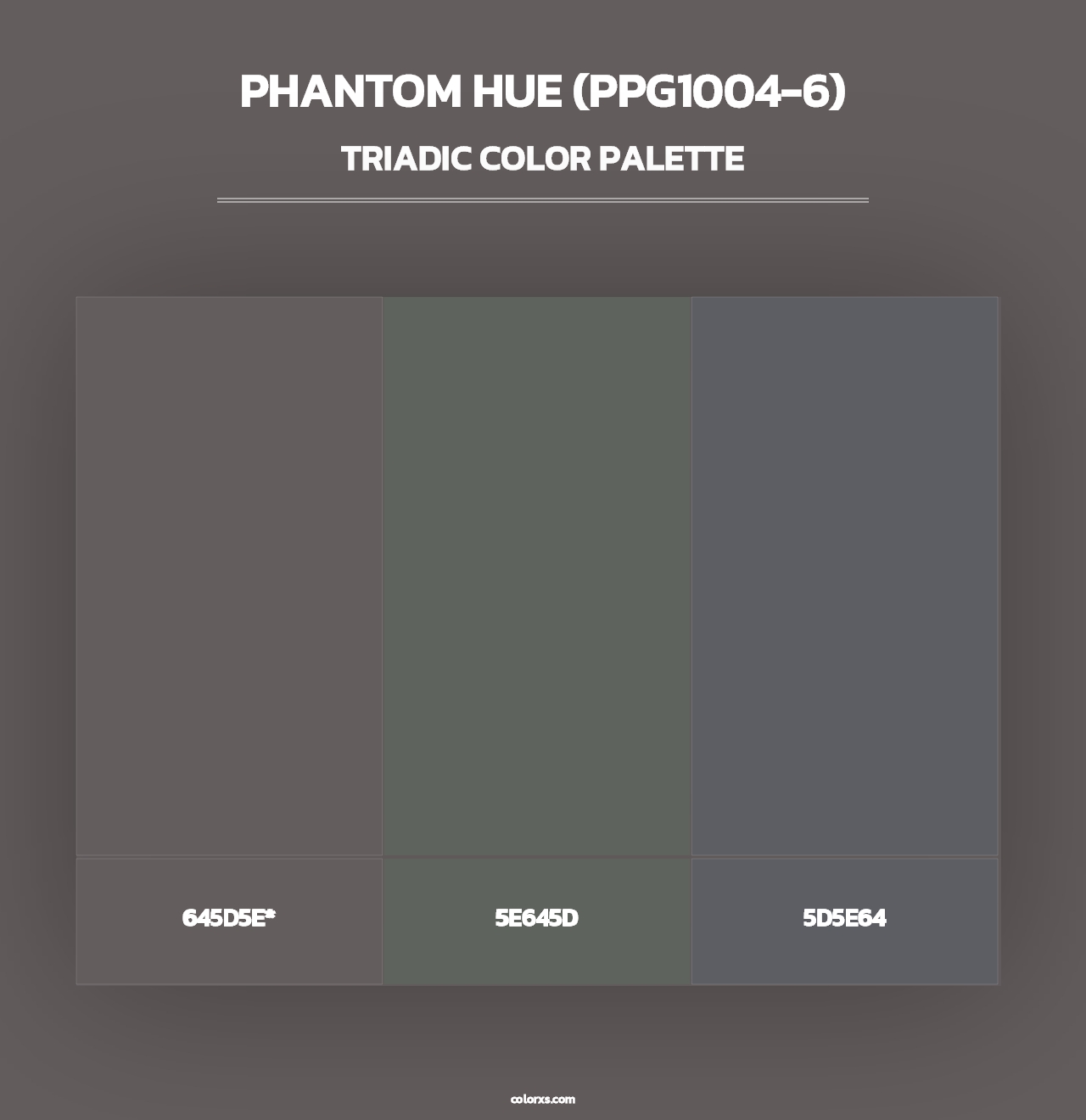 Phantom Hue (PPG1004-6) - Triadic Color Palette