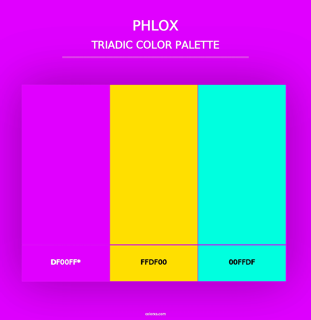 Phlox - Triadic Color Palette