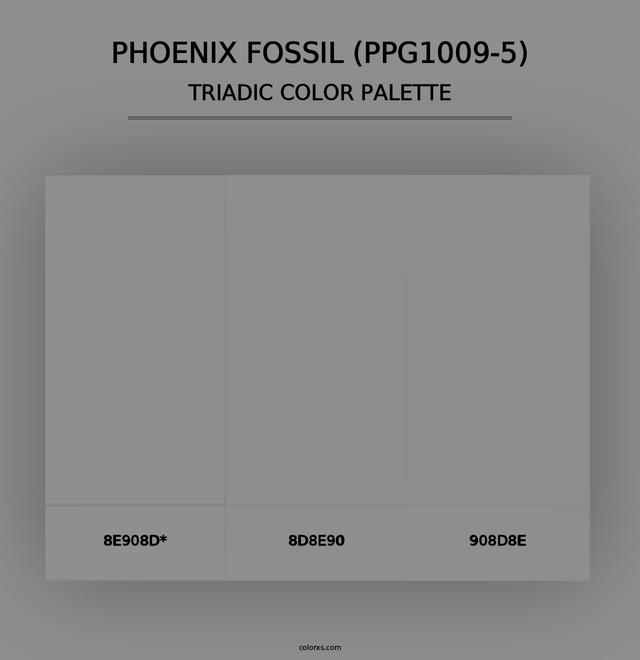 Phoenix Fossil (PPG1009-5) - Triadic Color Palette