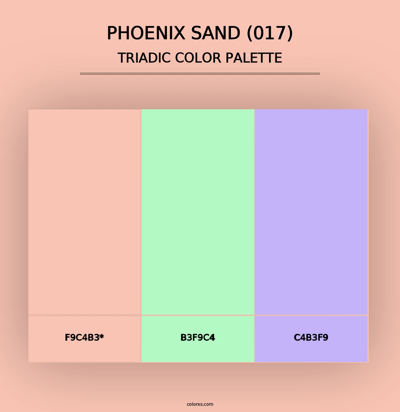 Phoenix Sand (017) - Triadic Color Palette