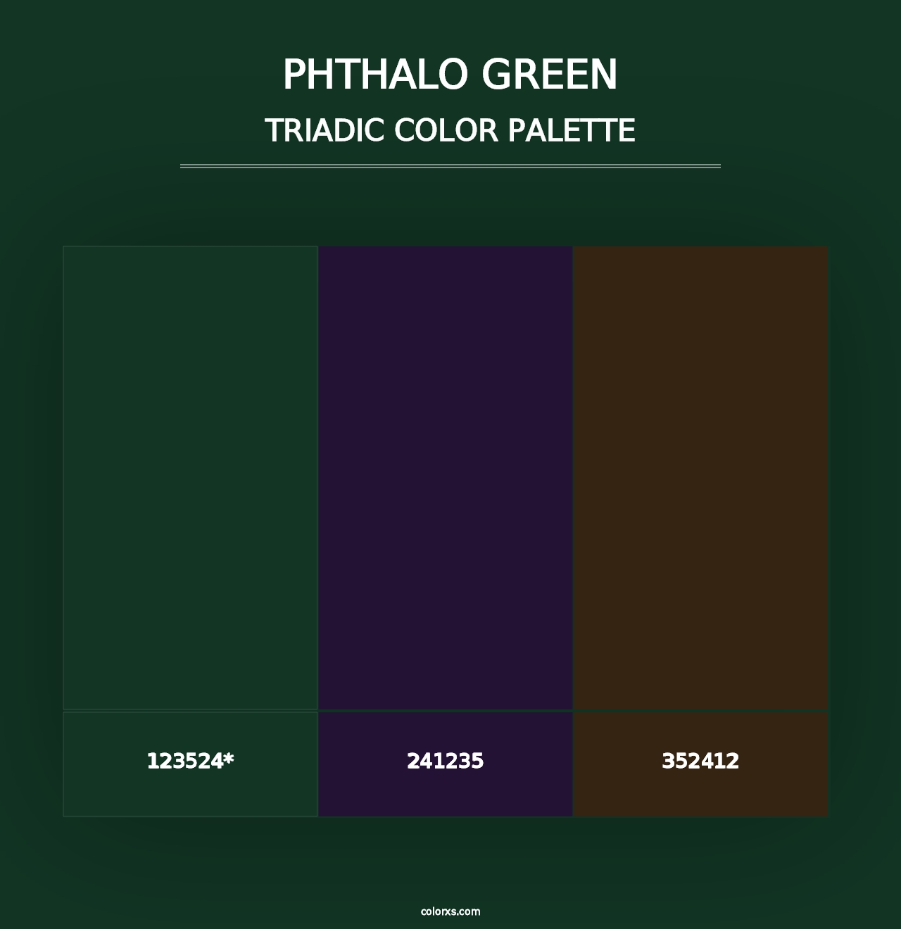 Phthalo Green - Triadic Color Palette