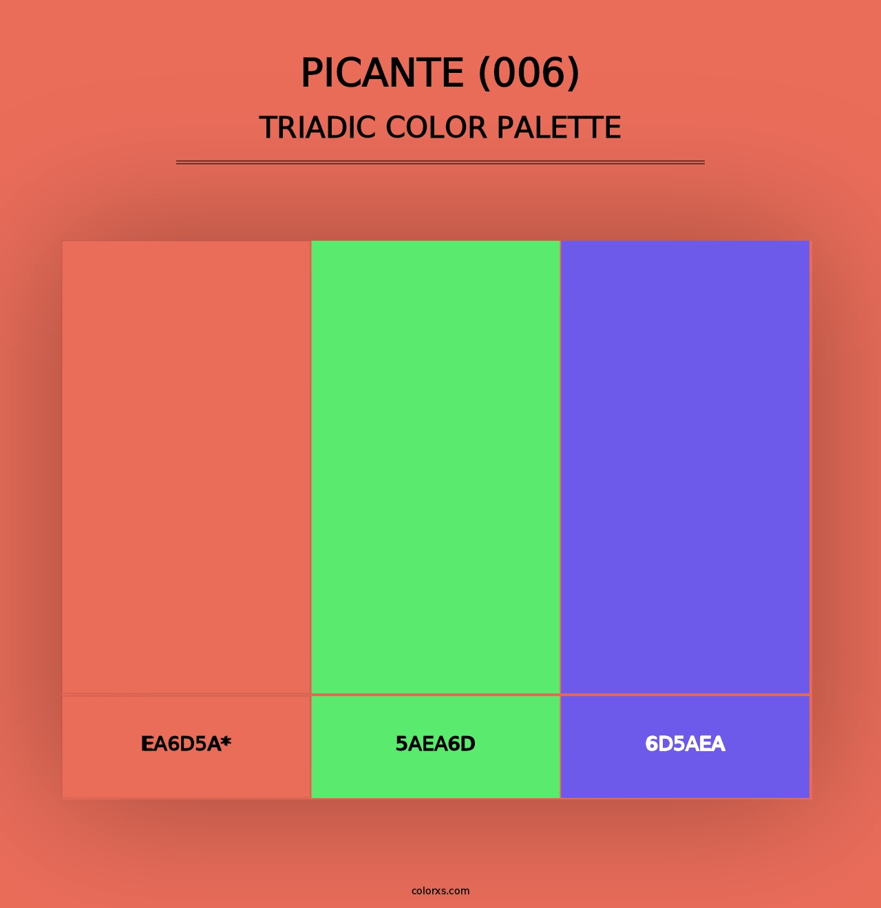 Picante (006) - Triadic Color Palette