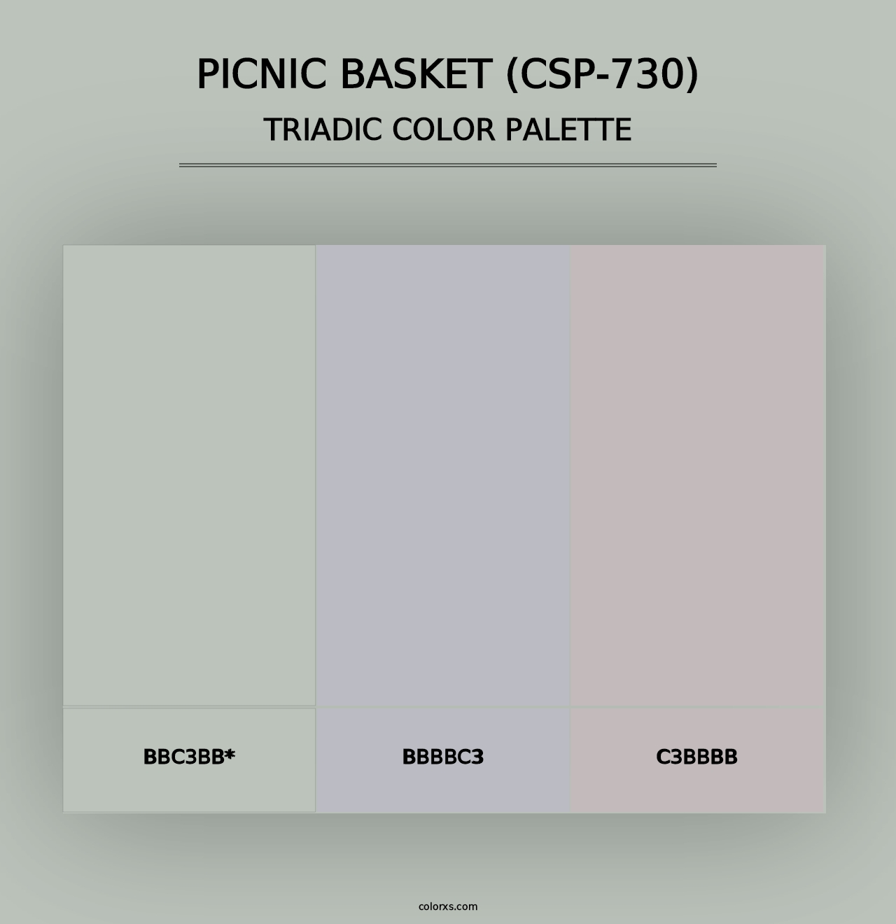 Picnic Basket (CSP-730) - Triadic Color Palette