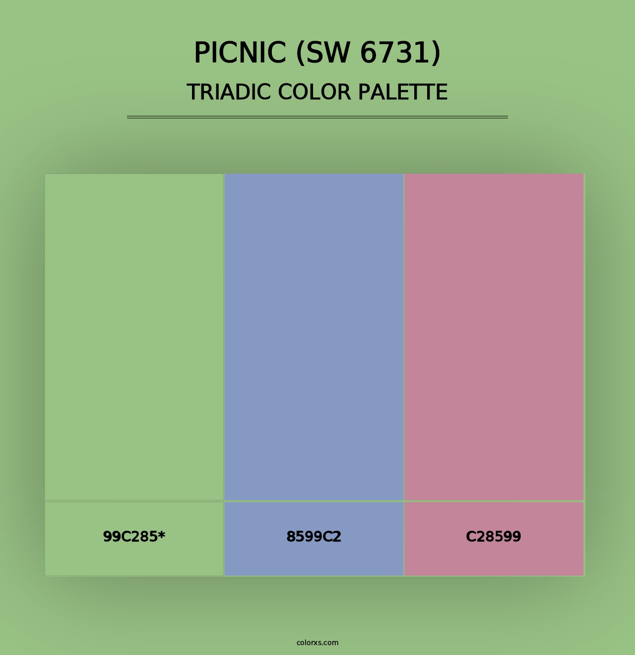 Picnic (SW 6731) - Triadic Color Palette