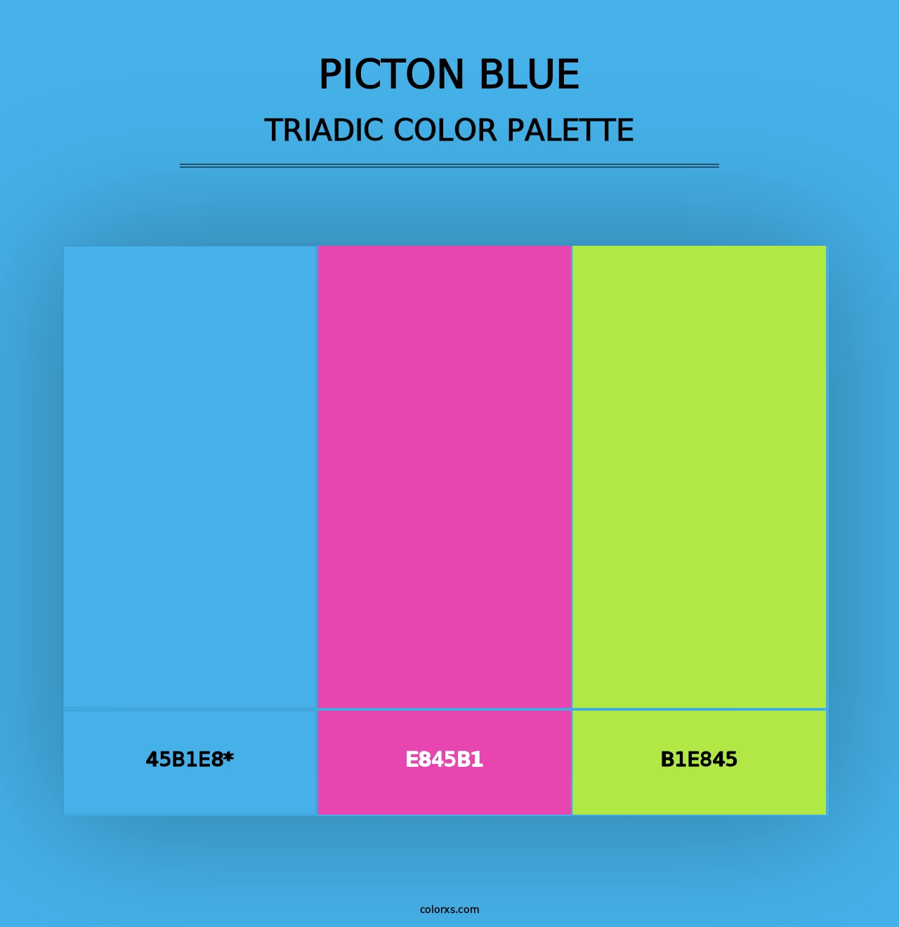 Picton Blue - Triadic Color Palette