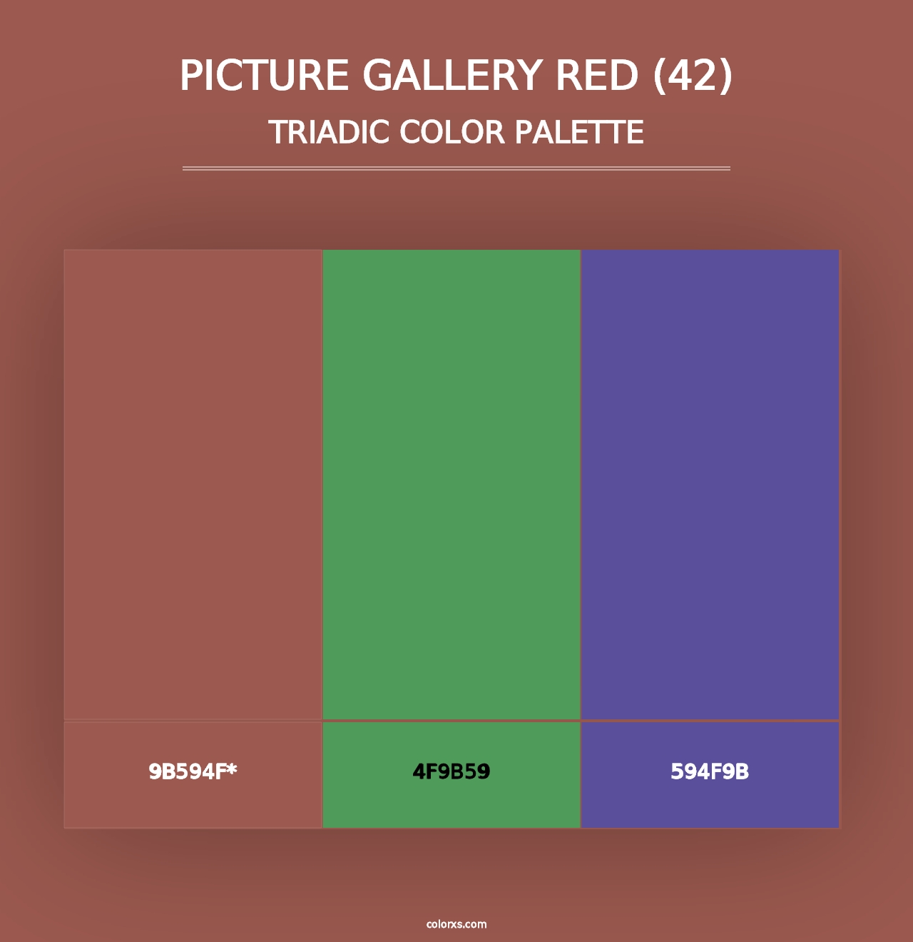 Picture Gallery Red (42) - Triadic Color Palette