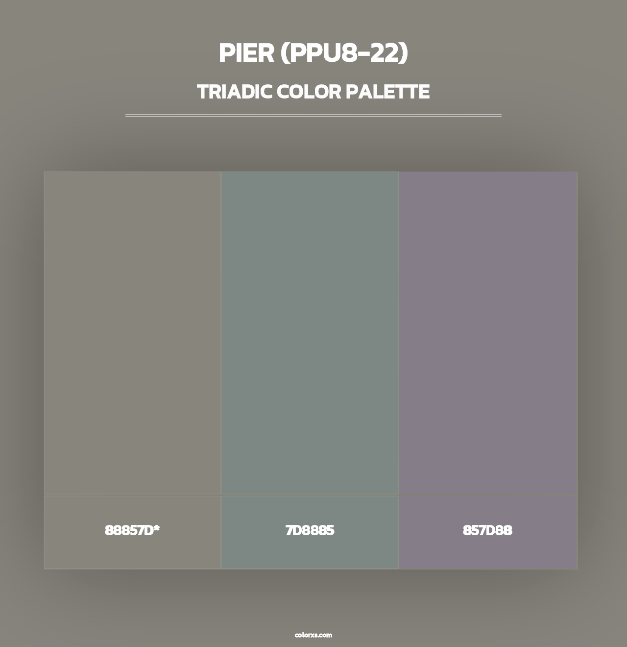 Pier (PPU8-22) - Triadic Color Palette