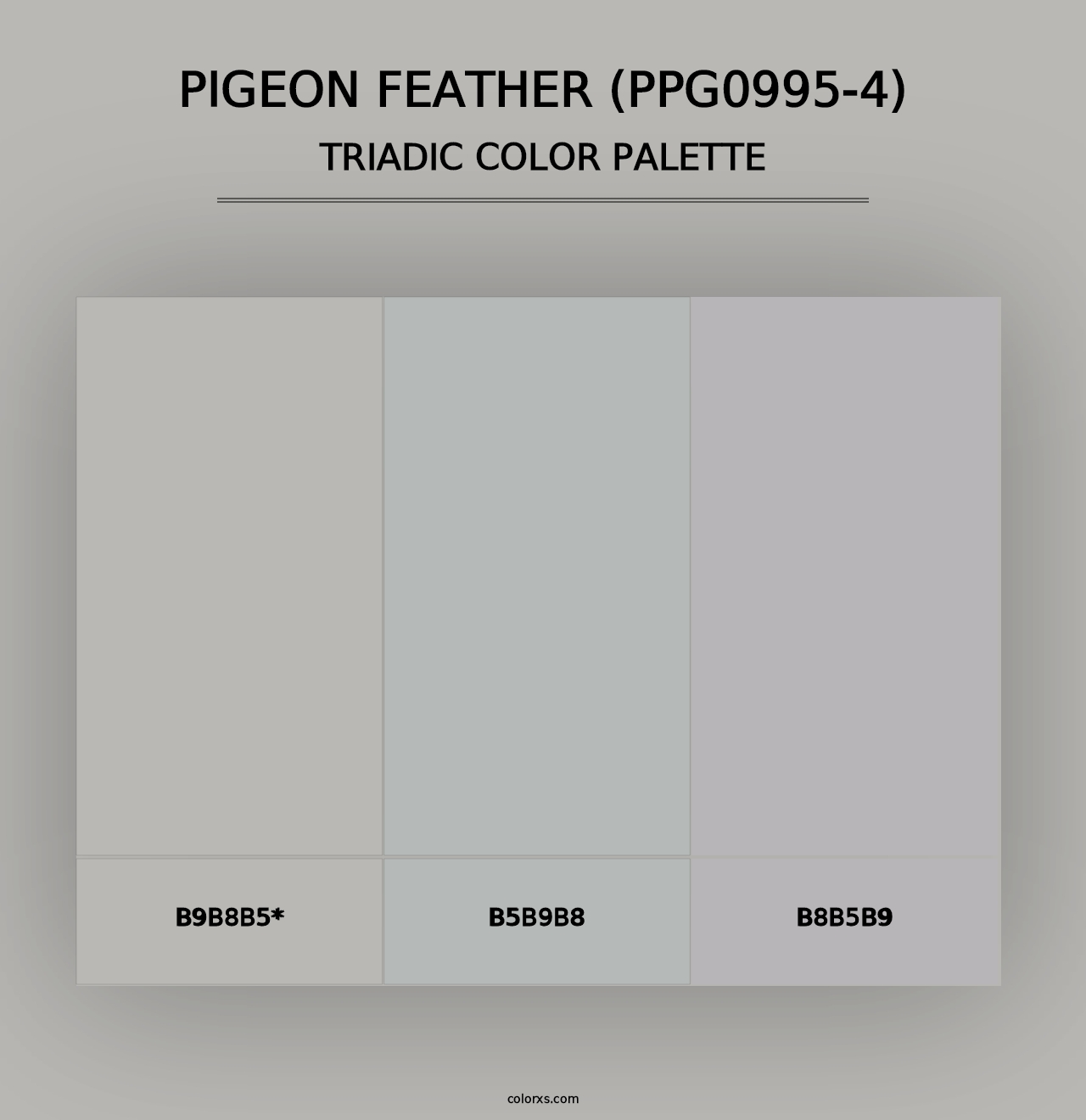 Pigeon Feather (PPG0995-4) - Triadic Color Palette