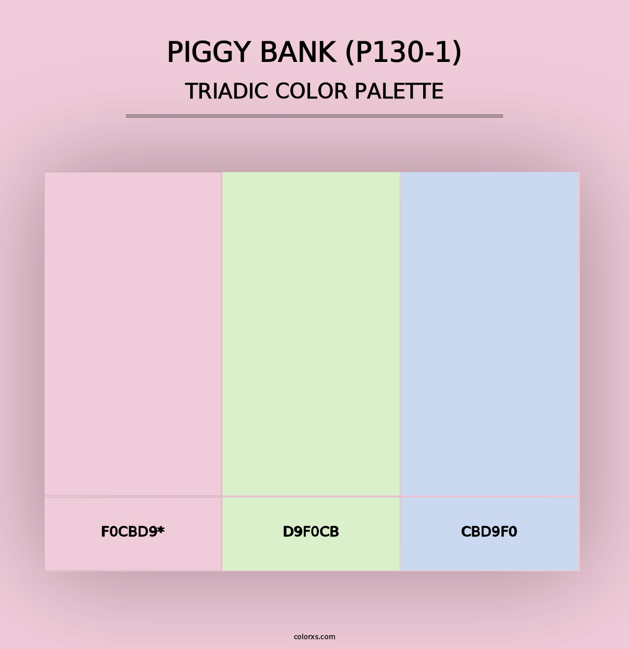 Piggy Bank (P130-1) - Triadic Color Palette