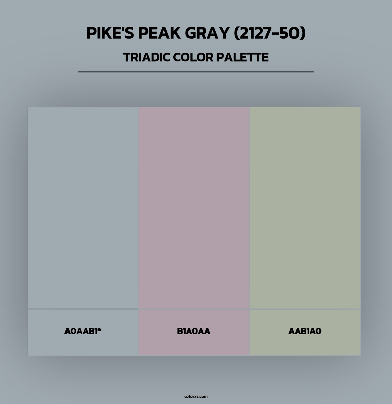 Pike's Peak Gray (2127-50) - Triadic Color Palette