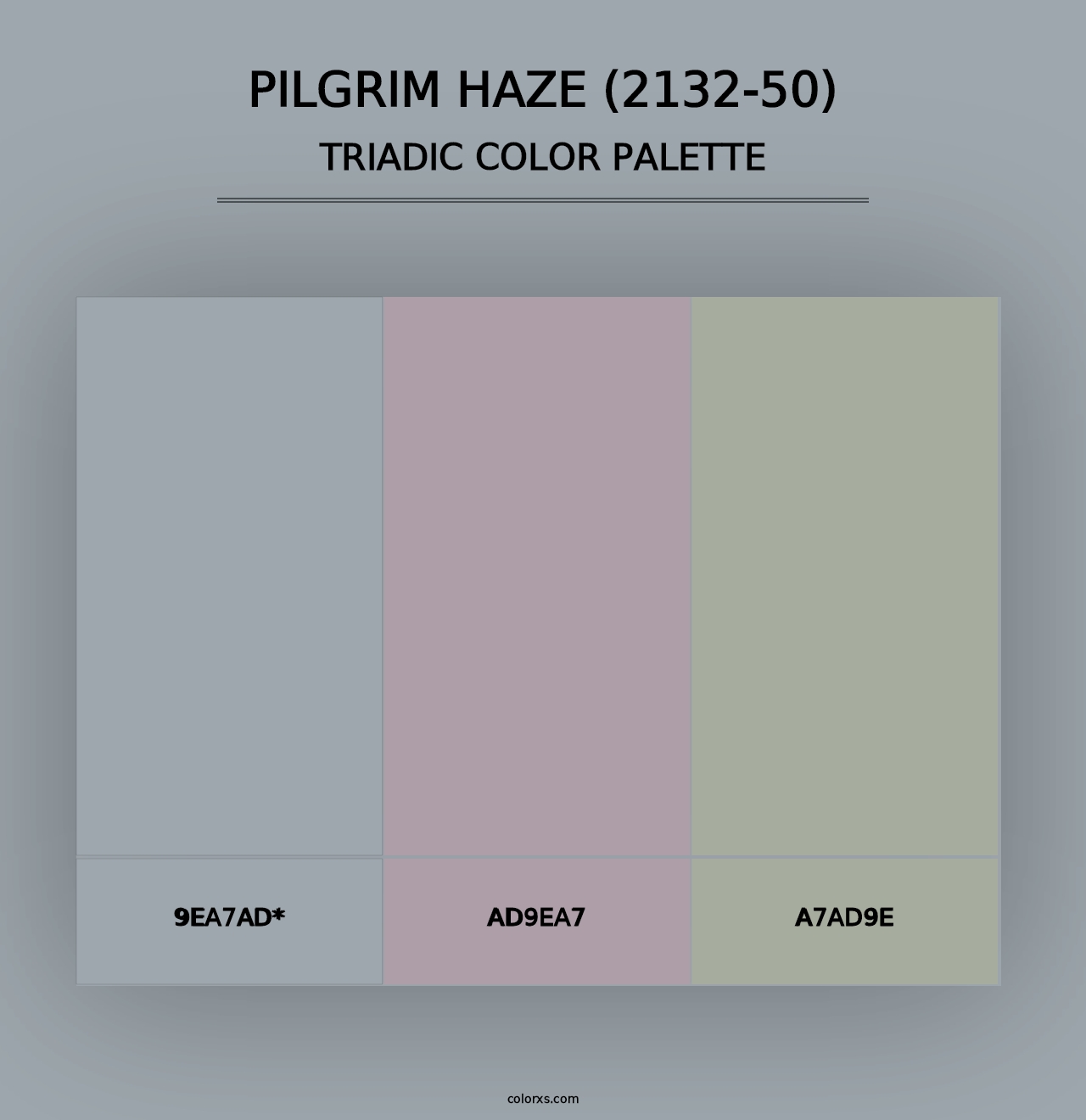 Pilgrim Haze (2132-50) - Triadic Color Palette