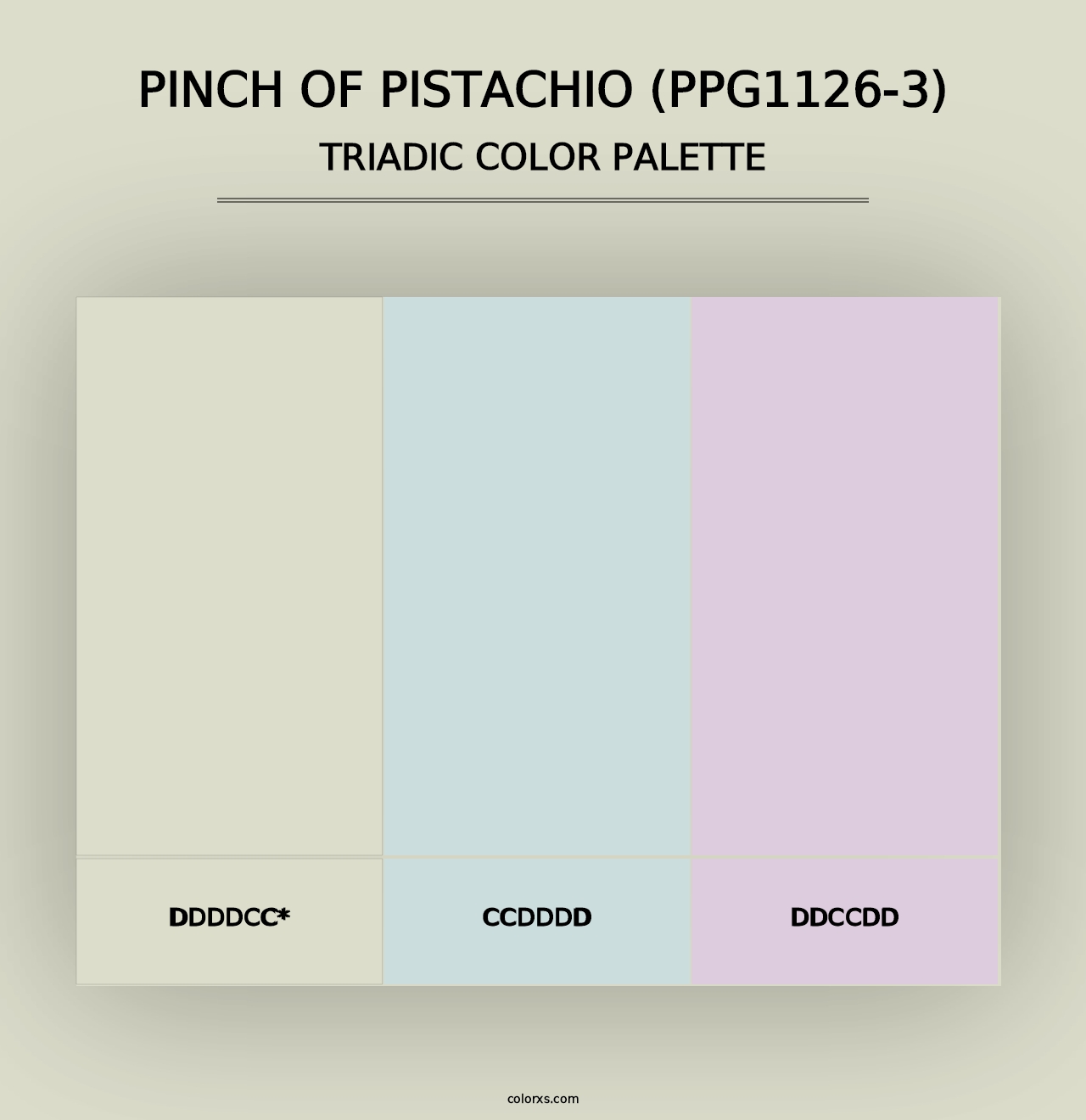 Pinch Of Pistachio (PPG1126-3) - Triadic Color Palette