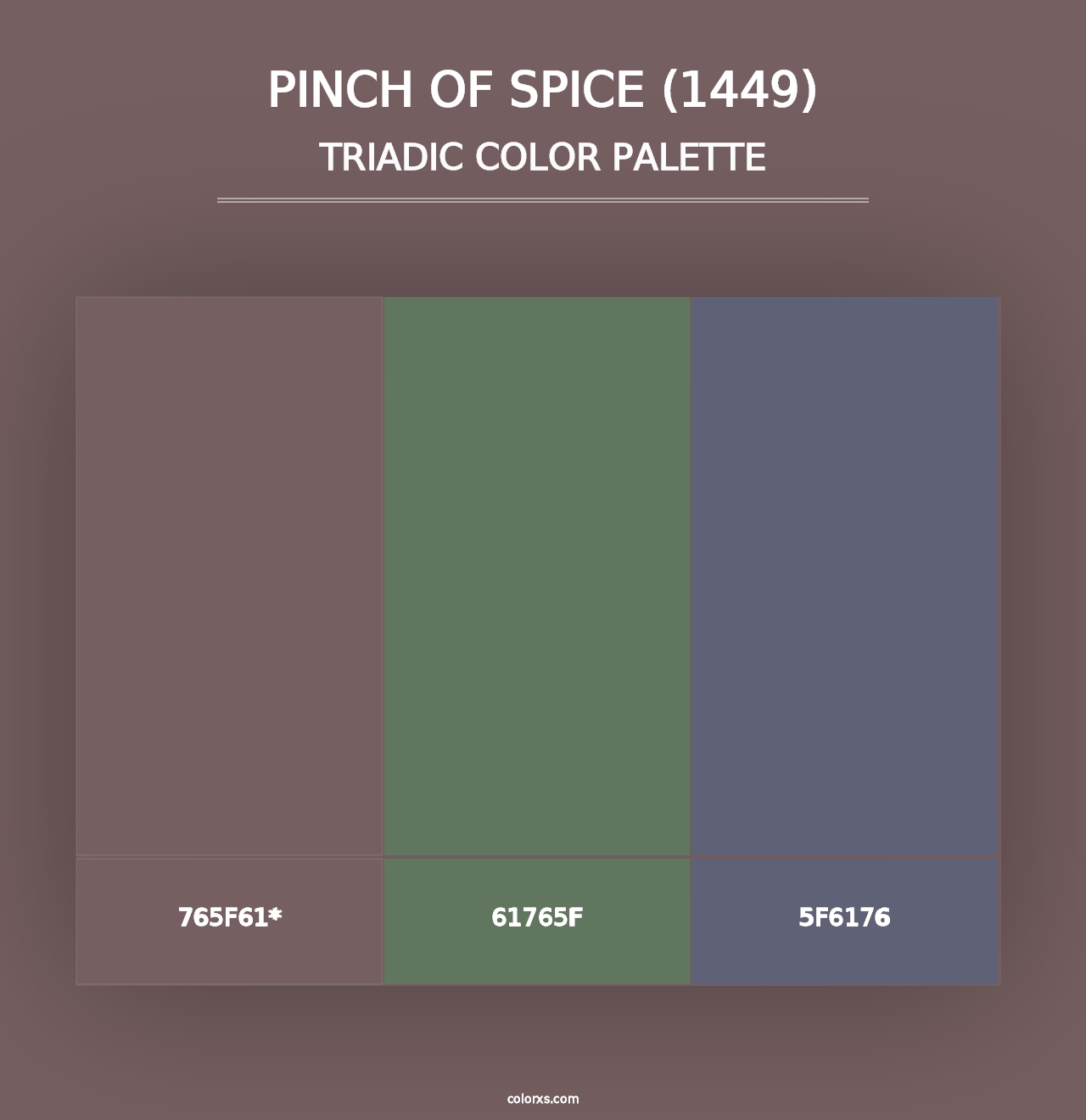 Pinch of Spice (1449) - Triadic Color Palette