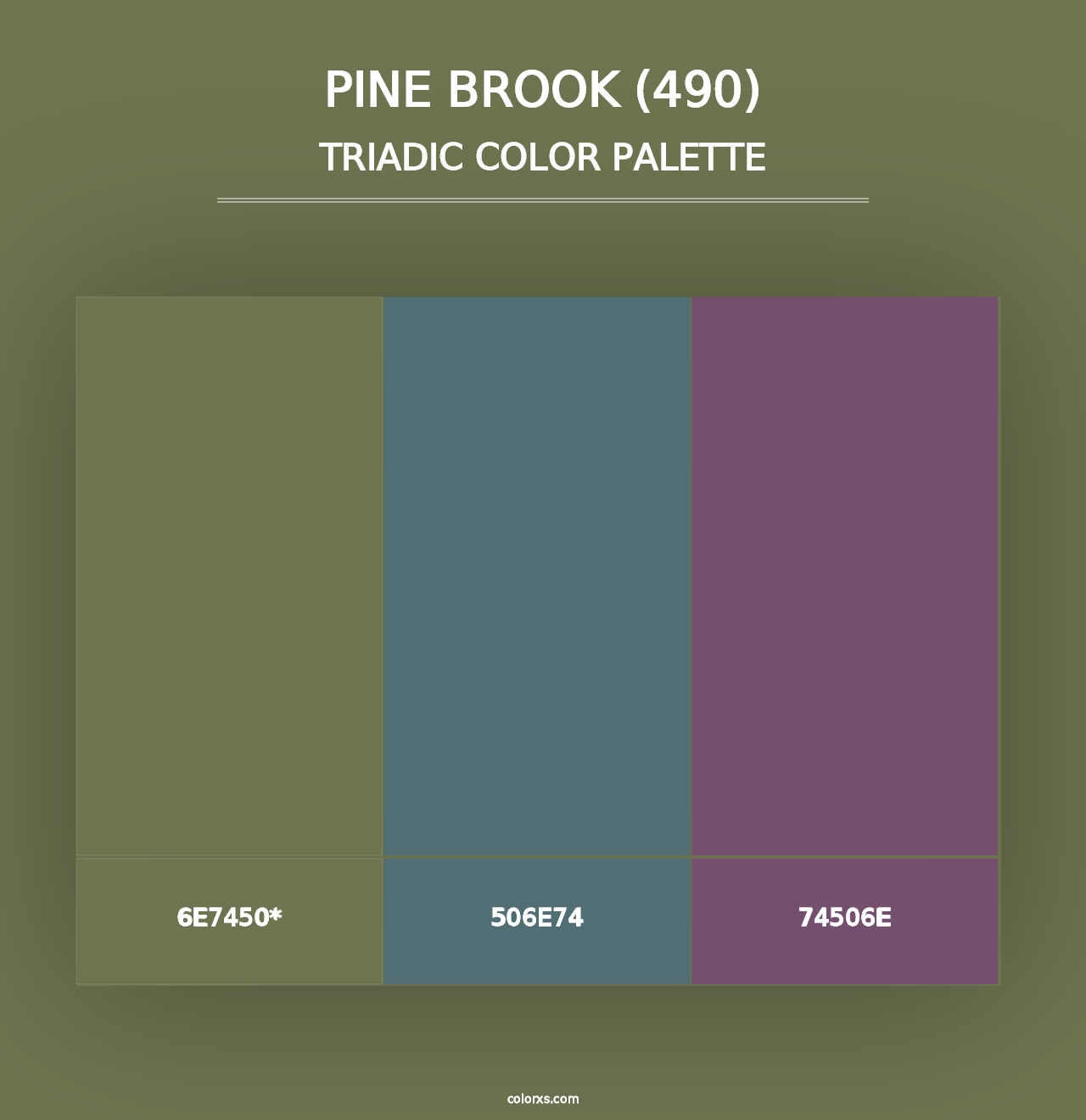 Pine Brook (490) - Triadic Color Palette