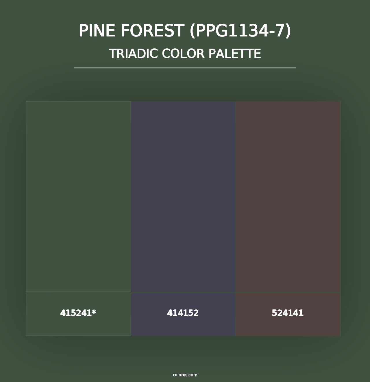 Pine Forest (PPG1134-7) - Triadic Color Palette