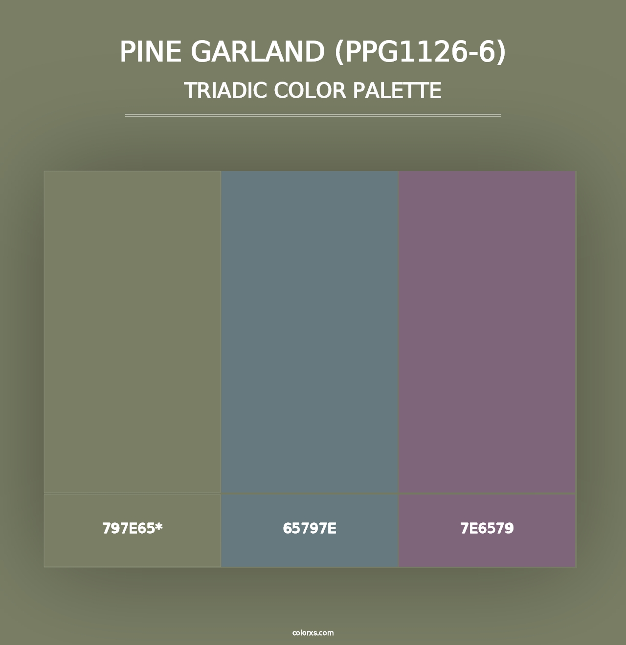 Pine Garland (PPG1126-6) - Triadic Color Palette