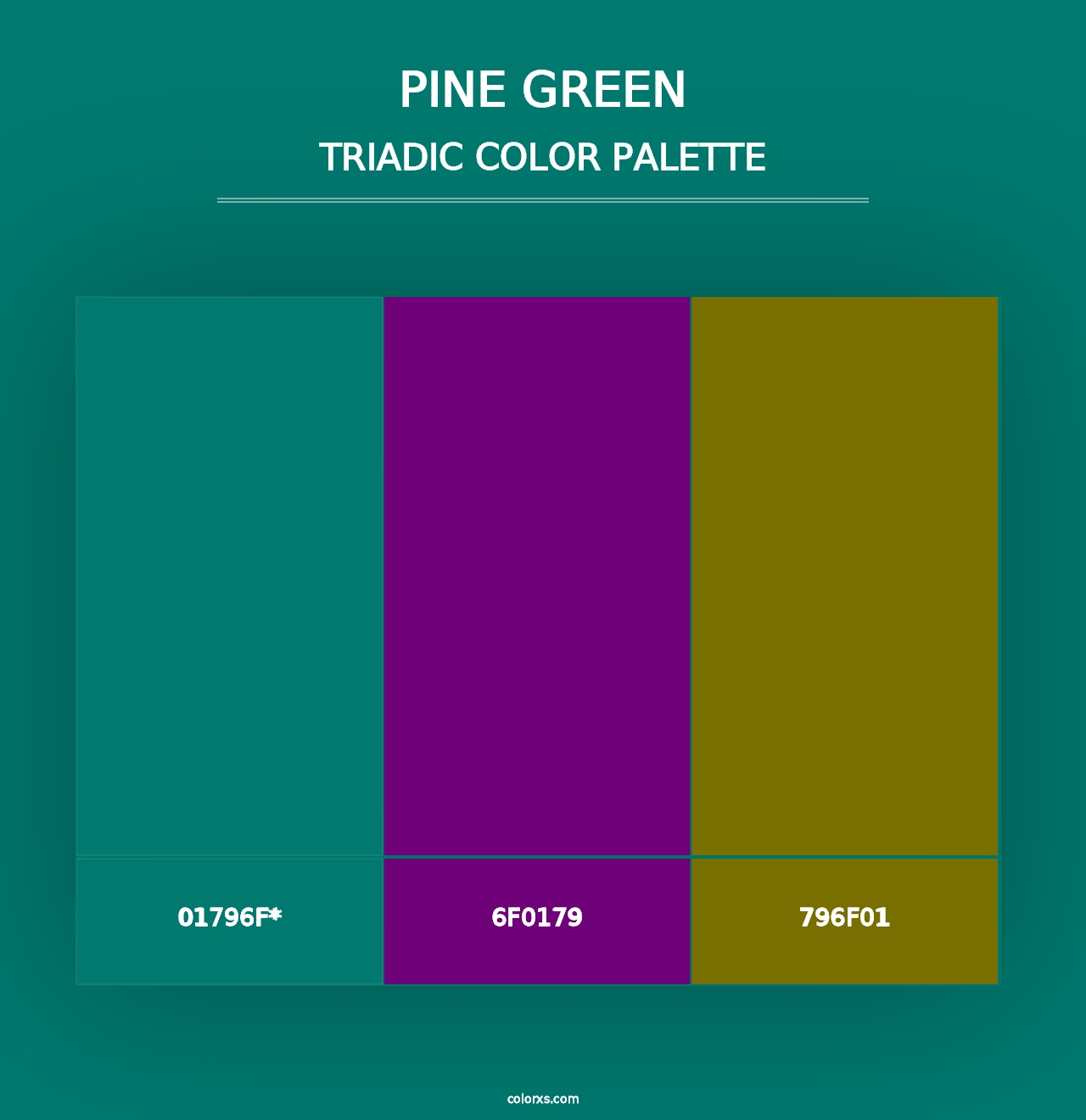 Pine Green - Triadic Color Palette